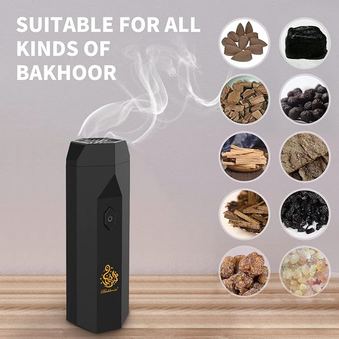 Hair Bakhoor – Aromatherapy Comb Incense Burner (USB Rechargeable, Portable