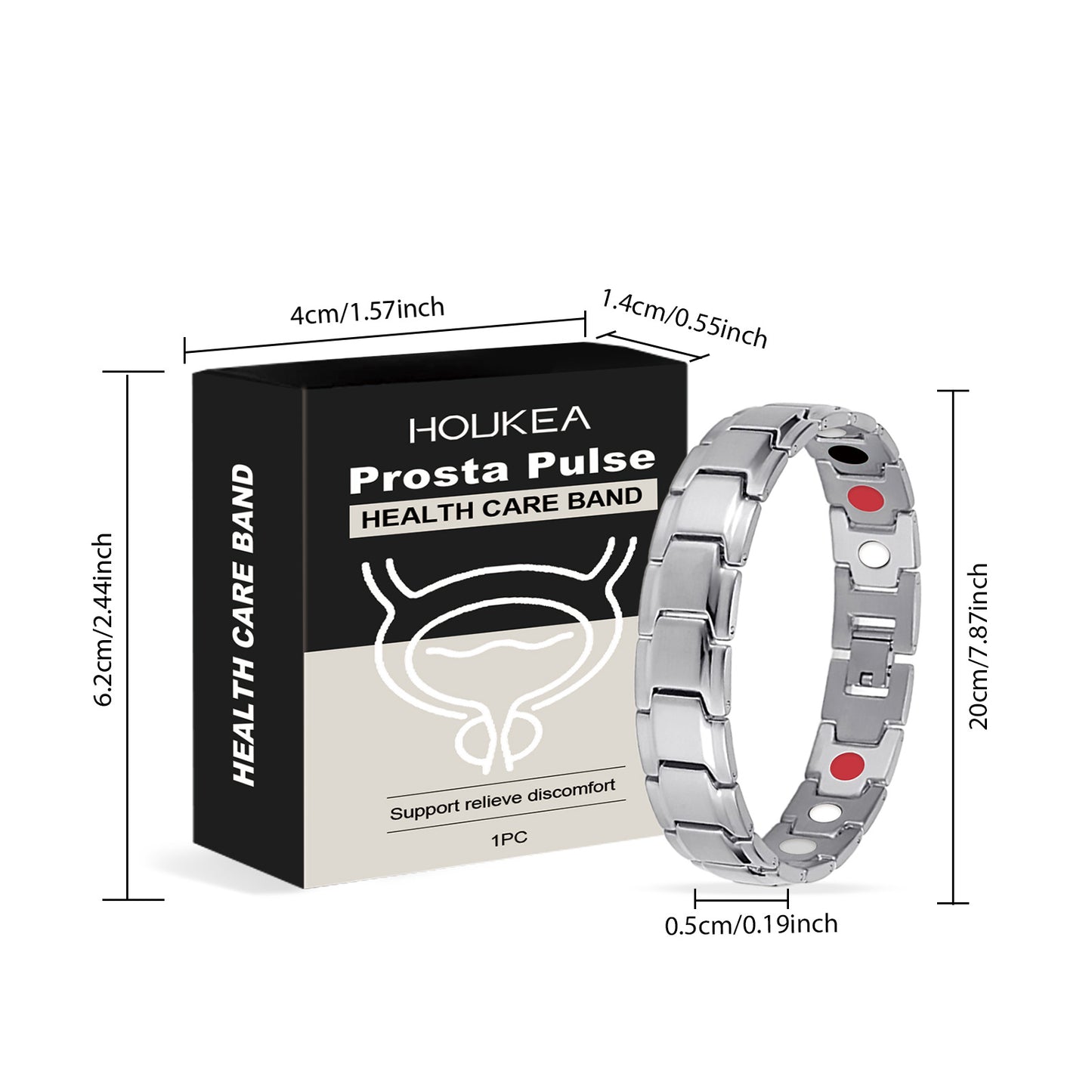Men’s Body Care Bracelet – Titanium Germanium Stone Energy Bracelet for Wellness & Daily Wear