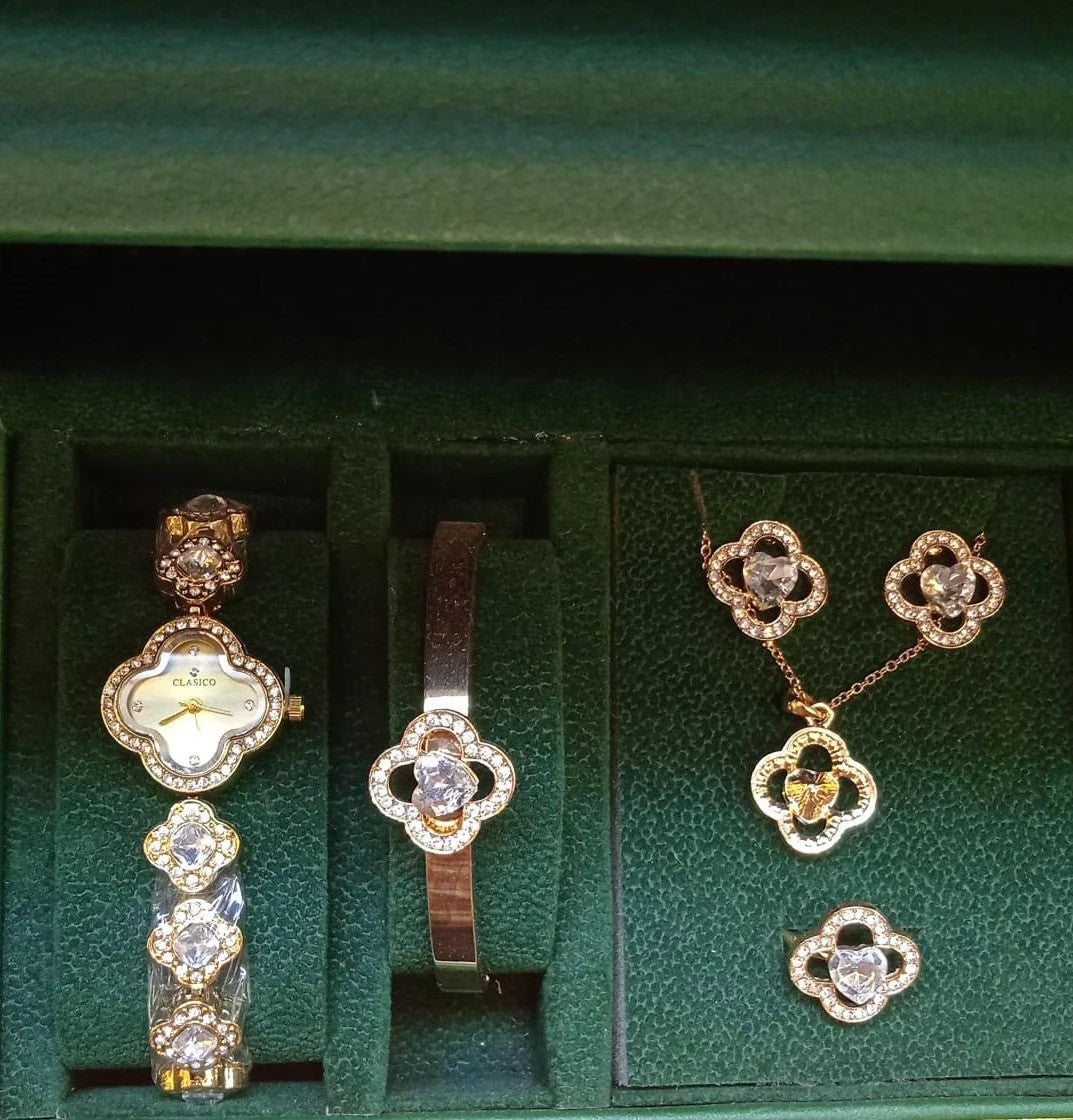 Eterna Belle Women’s Watch Gift Set – Elegant Timepiece with Necklace, Earrings & Bangles
