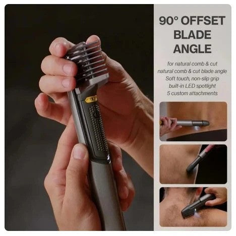 Multifunctional Haircut & Shaver Tool – Self-Grooming Kit with 5 Attachments & Extending Handle